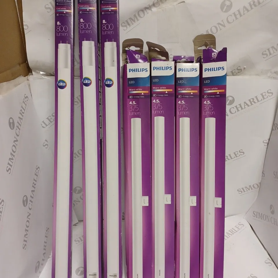 7 X ASSORTED PHILIPS LED TUBE LIGHTS 