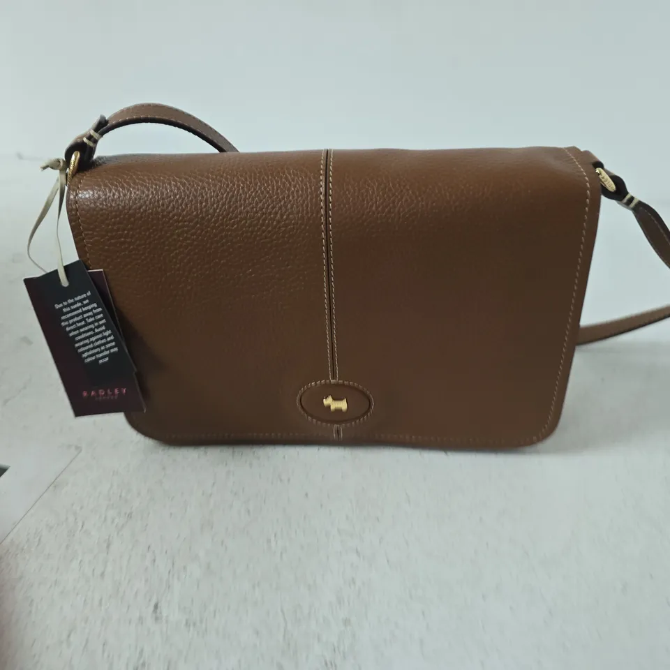 2 X RADLEY BROWN PEBBLED LEATHER CROSSBODY BAG