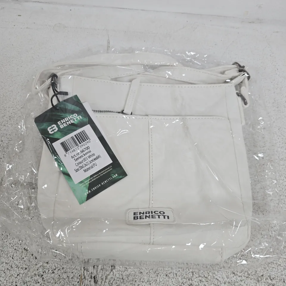 BAGGED ENRICO BENETTI KENSI BAG IN WHITE