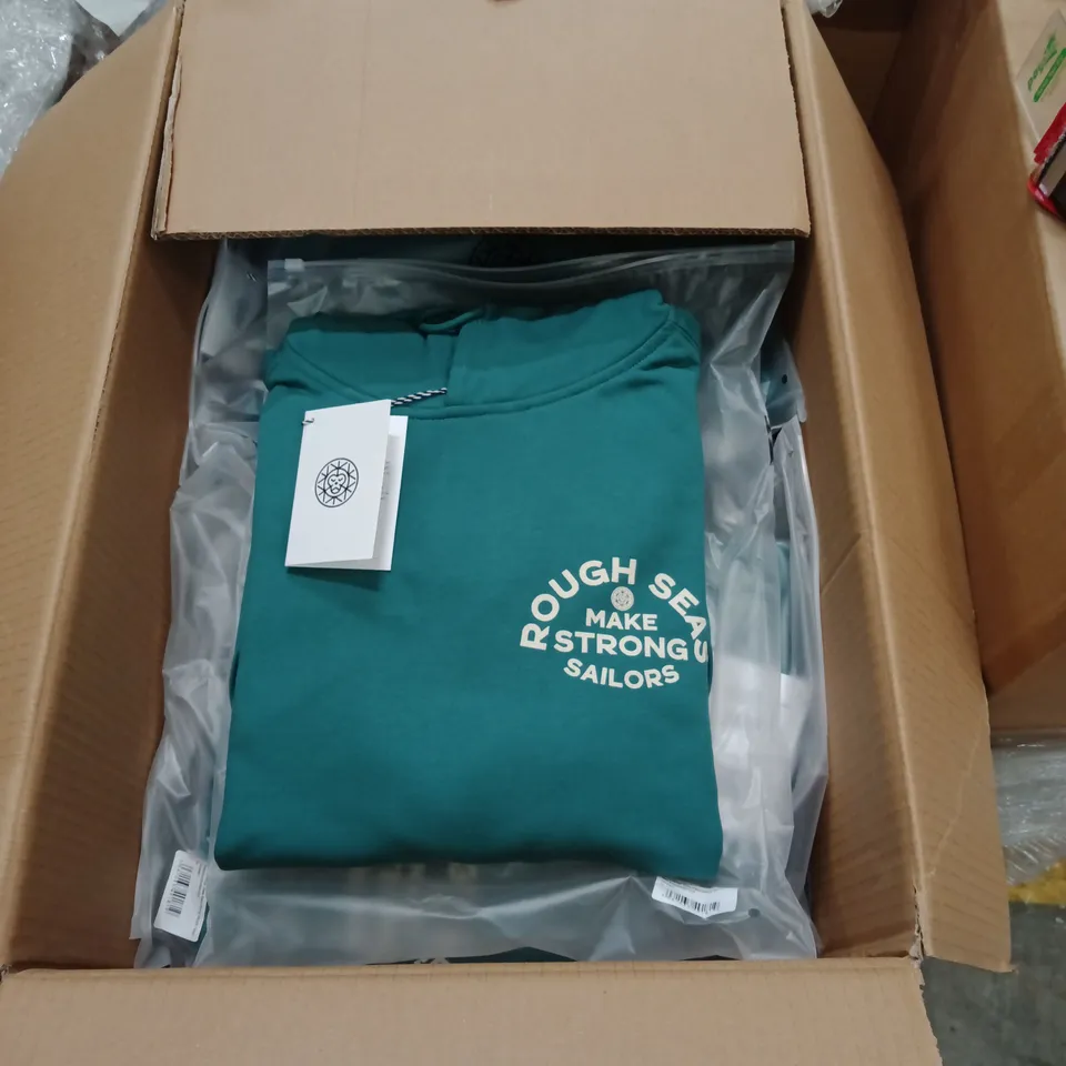 BOX OF APPROXIMATELY 15X BRAND NEW BRASS MONKEY mens SWEATER - green, BMAW24UNSW03 // SIZE: S