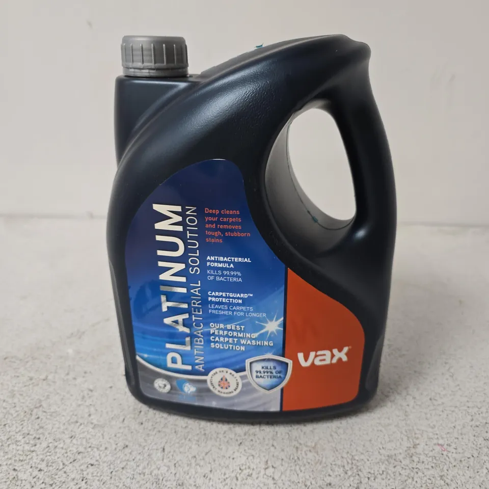 VAX PLATINUM ANTIBACTERIAL CARPET CLEANING SOLUTION – 4-LITRE BOTTLE