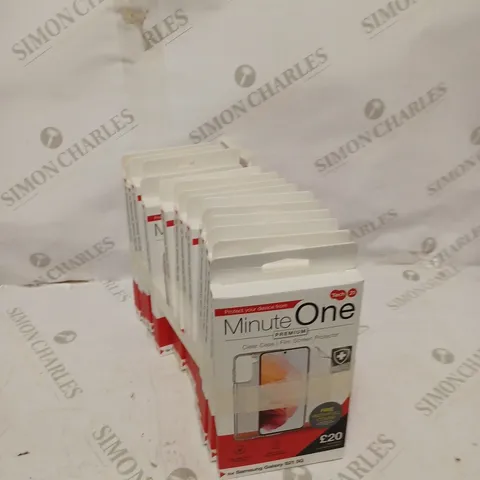 LOT OF 15 MINUTE ONE CLEAR CASE & SCREEN PROTECTOR KITS FOR SAMSUNG GALAXY S21+5G