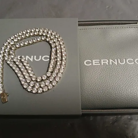 BOXED CERNUCCI 5MM TENNIS CHAIN - WHITE GOLD 989