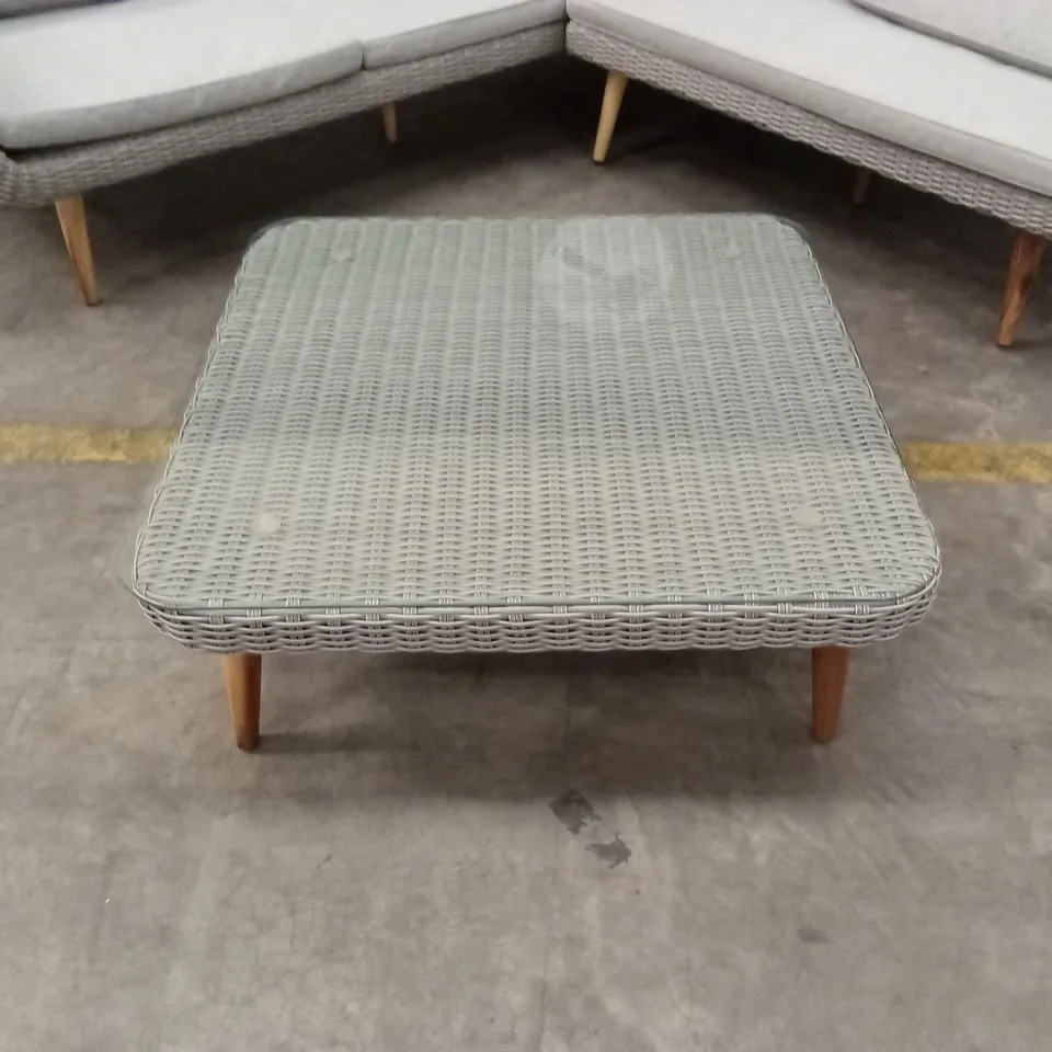 GEORGIA OUTDOOR PATIO CORNER SOFA & COFFEE TABLE/FOOTSTOOL RRP £995