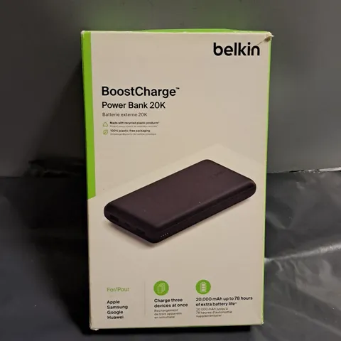 BOXED BELKIN POWER BANK 20K IN BLACK