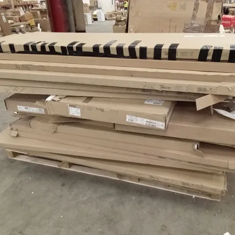 PALLET OF ASSORTED INCOMPLETE DESIGNER FURNITURE PARTS AND PIECES 