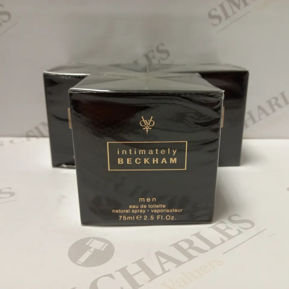 LOT OF 3 X 75ML DAVID BECKHAM INTIMATELY EAU DE TOILETTE