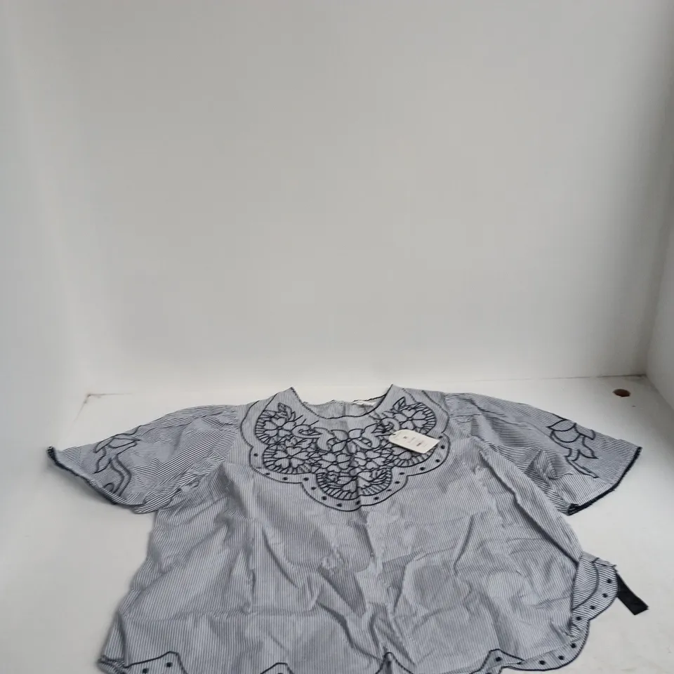 MONSOON NAVY EMBROIDERED TOP – XX LARGE