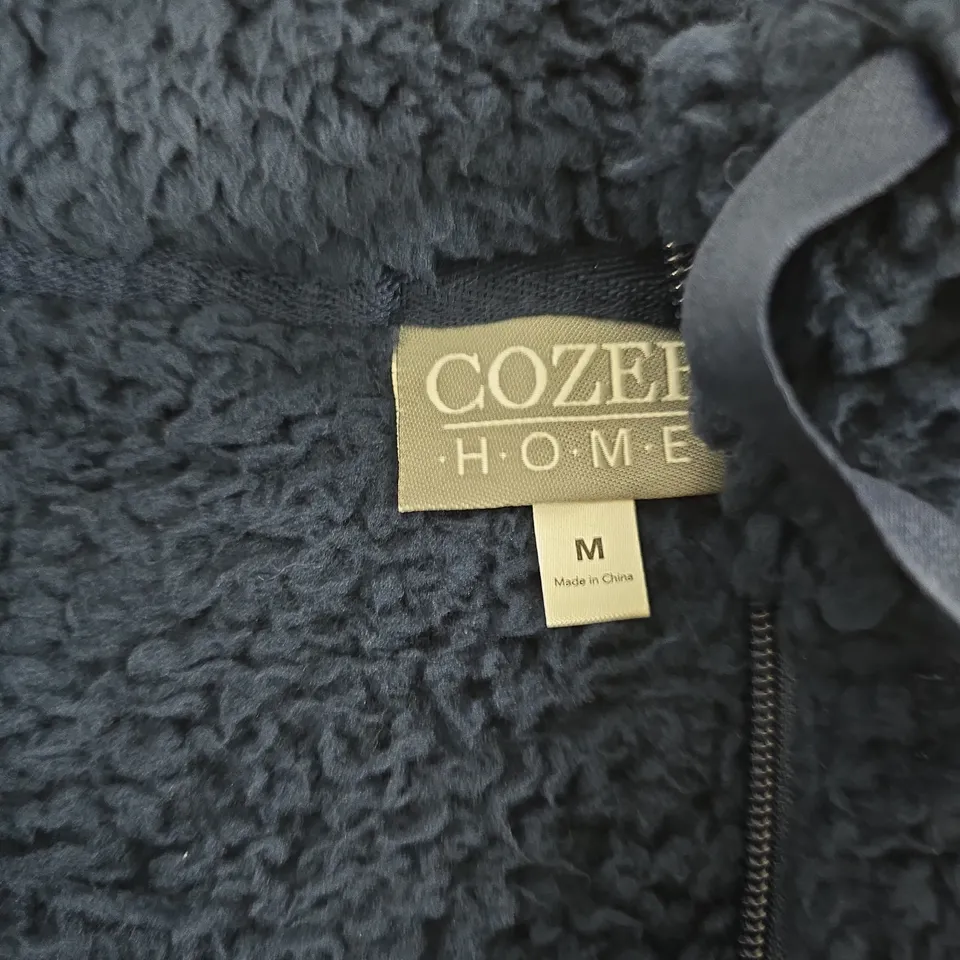 COZEM HOME NAVY TEDDY FLEECE JACKET – SIZE M