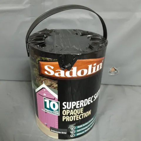 SADOLIM SUPERDEC SATIN OPAQUE PROTECTION - ANTHRACITE GREY- 5L - COLLECTION ONLY