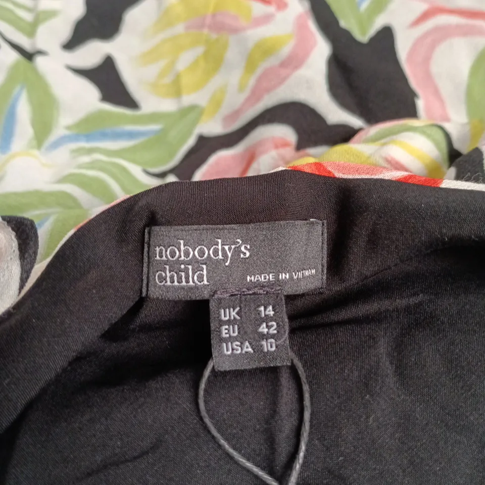 NOBODY'S CHILD JUNIPER ABSTRACT MIDAXI DRESS – UK 14