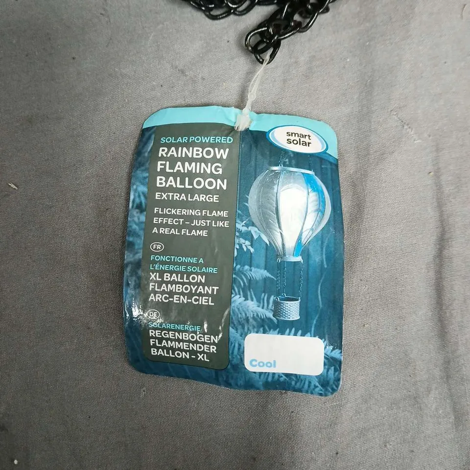 SMART SOLAR RAINBOW FLAMING BALLOON XL – SOLAR POWERED GARDEN LIGHT