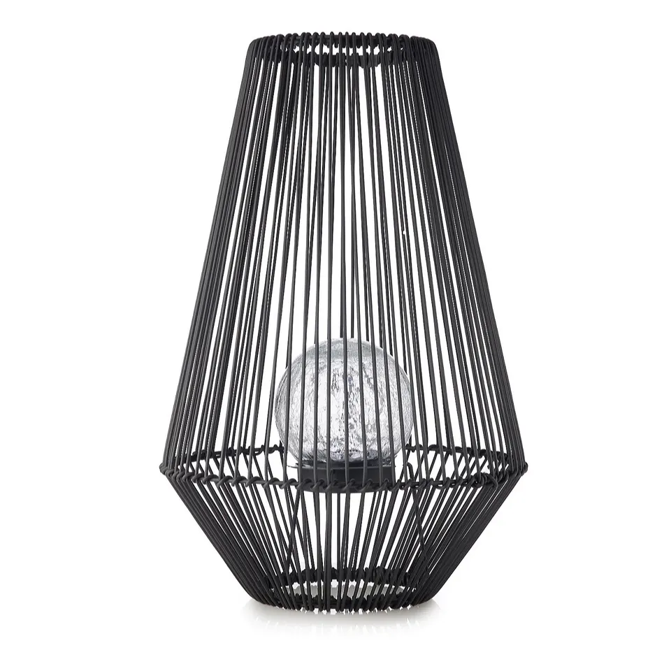 OUTLET MY GARDEN STORIES 46CM BLACK WIRE GLOBE LANTERN