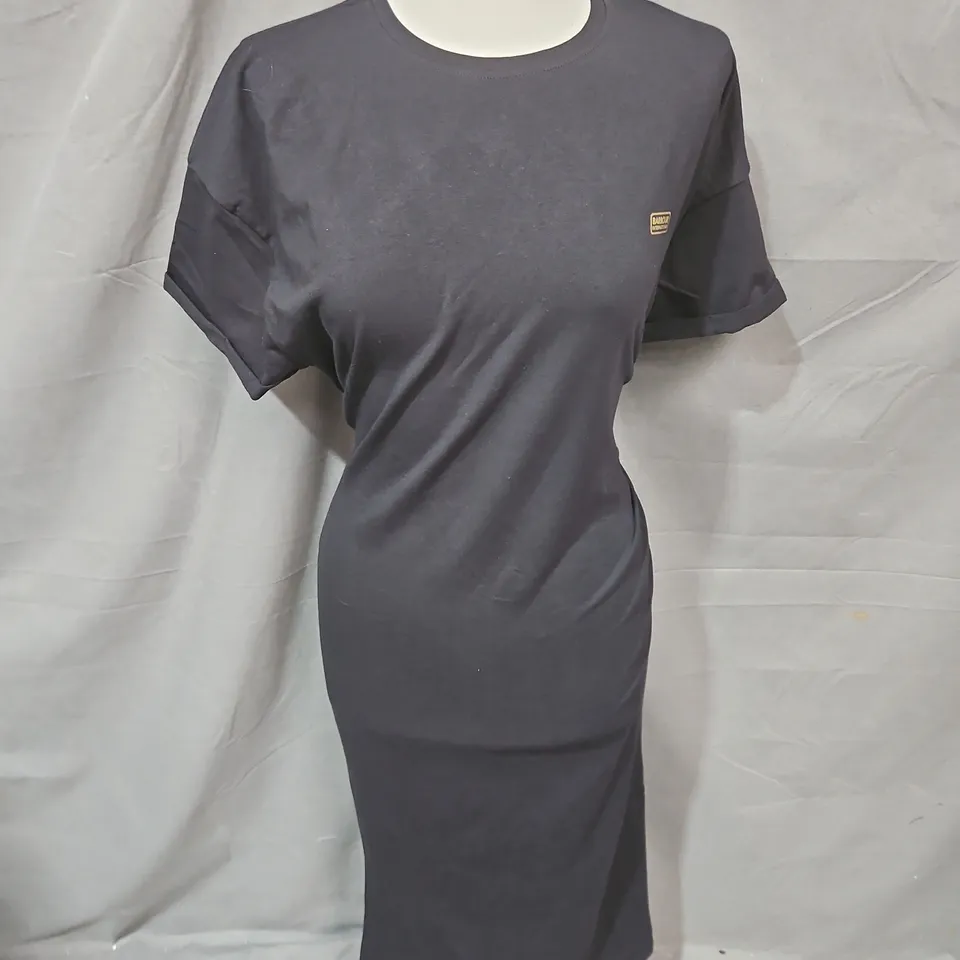 BARBOUR INTERNATIONAL WHITSON MIDI DRESS IN BLACK SIZE 14