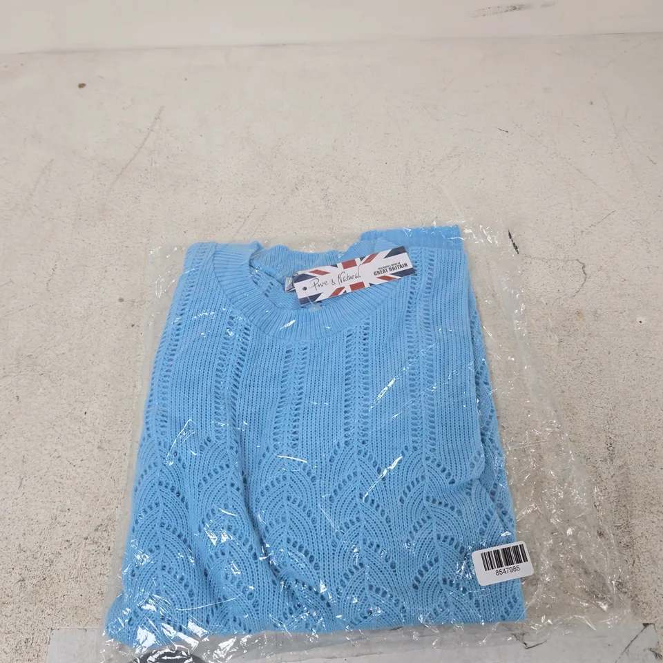 PURE & NATURAL BLUE KNIT SWEATER – UK XL (LXL)
