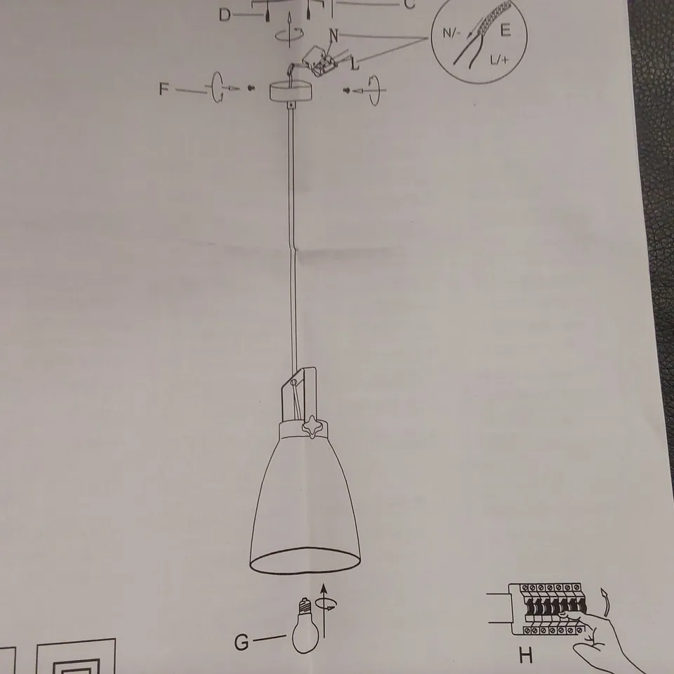 BOXED SEARCHLIGHT 1 LIGHT CEILING PENDANT LIGHT STUDIO, CHROME