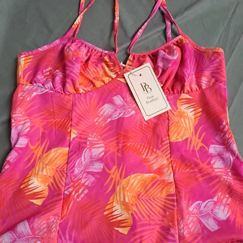 PINK BOUTIQUE FLORAL TIE STRAP TOP, PINK - SIZE 10