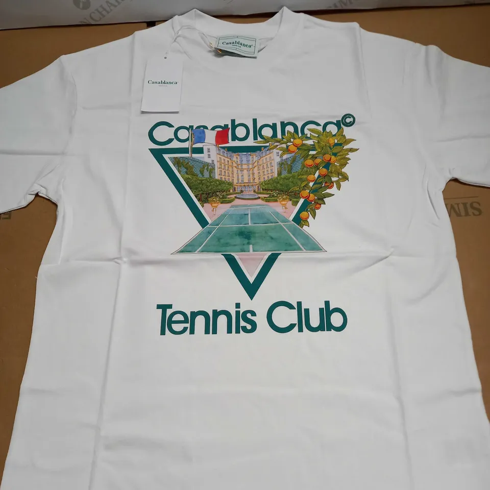 CASABLANCA TENNIS CLUB T-SHIRT SIZE L