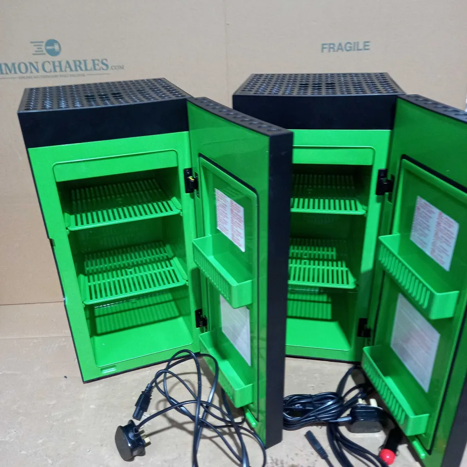 LOT OF 2 XBOX SERIES X THEMED MINI FRIDGES