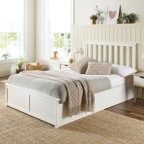 BOXED ASPIRE FURNITURE WOODEN OTTOMAN BED - SUPERKING (3 BOXES)