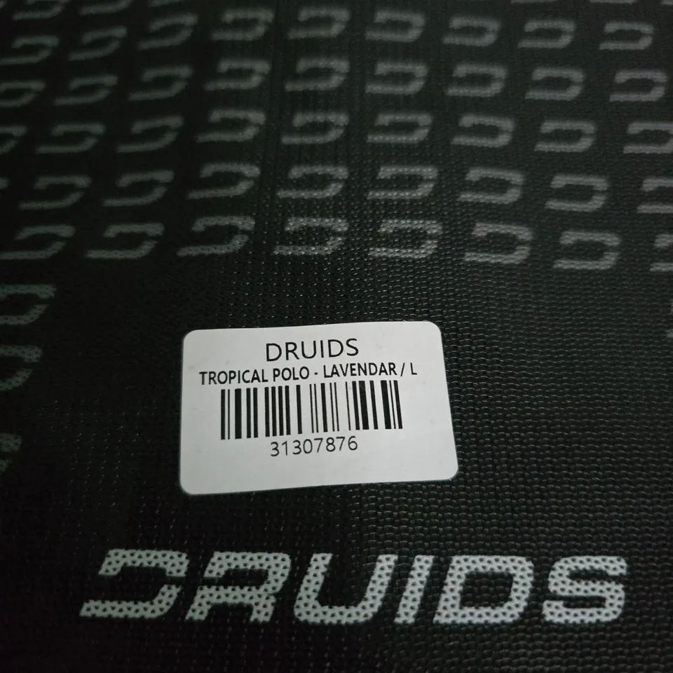 DRUIDS TROPICAL POLO SHIRT LAVENDER – SIZE L