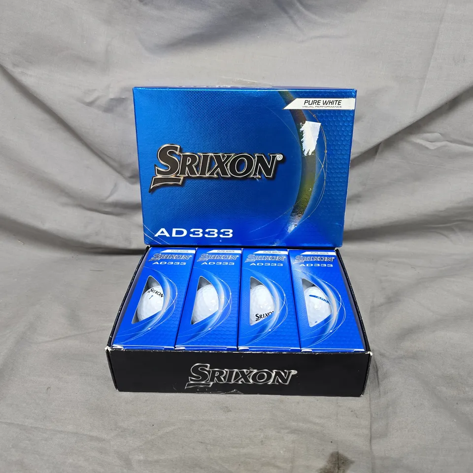 SRIXON AD333 PURE WHITE PACK OF 12 GOLF BALLS