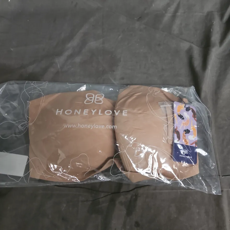 HONEYLOVE LIFTWEAR CROSSOVER BRA – SAND – WOMEN'S SIZE M+