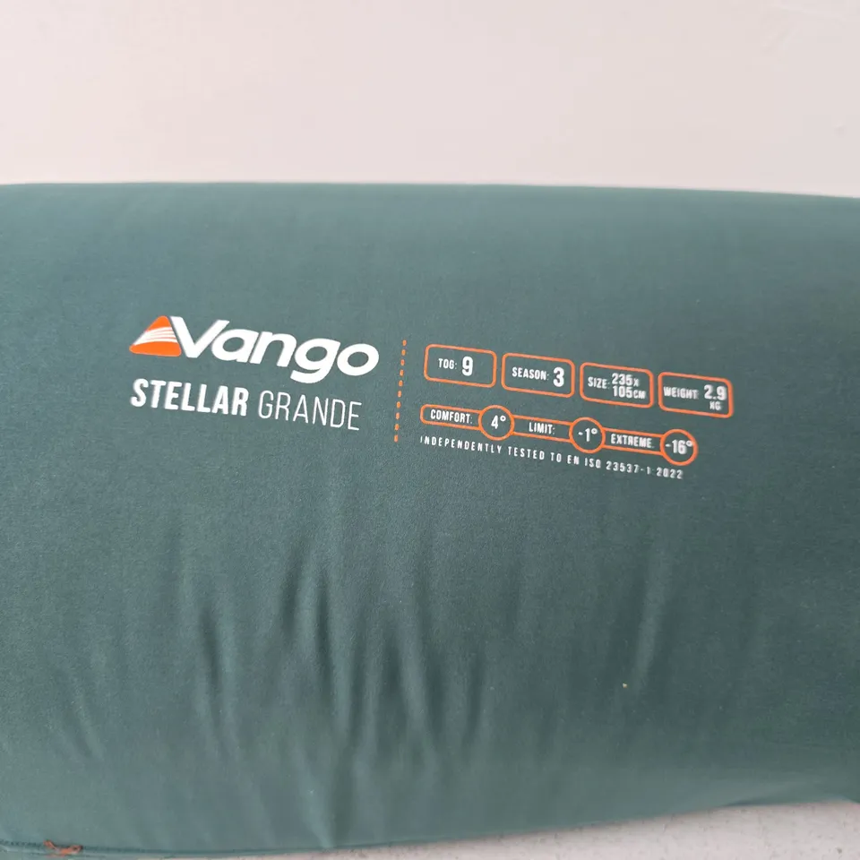 VANGO STELLAR GRANDE SLEEPING BAG – TOG 9, 235 X 105 CM