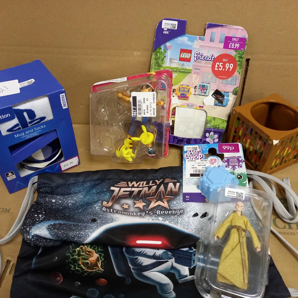 LOT OF 6 ITEMS INCLUDING LEGO FRIENDS SET, CRASH BANDICOOT CUP, POKEMON FIGURES
