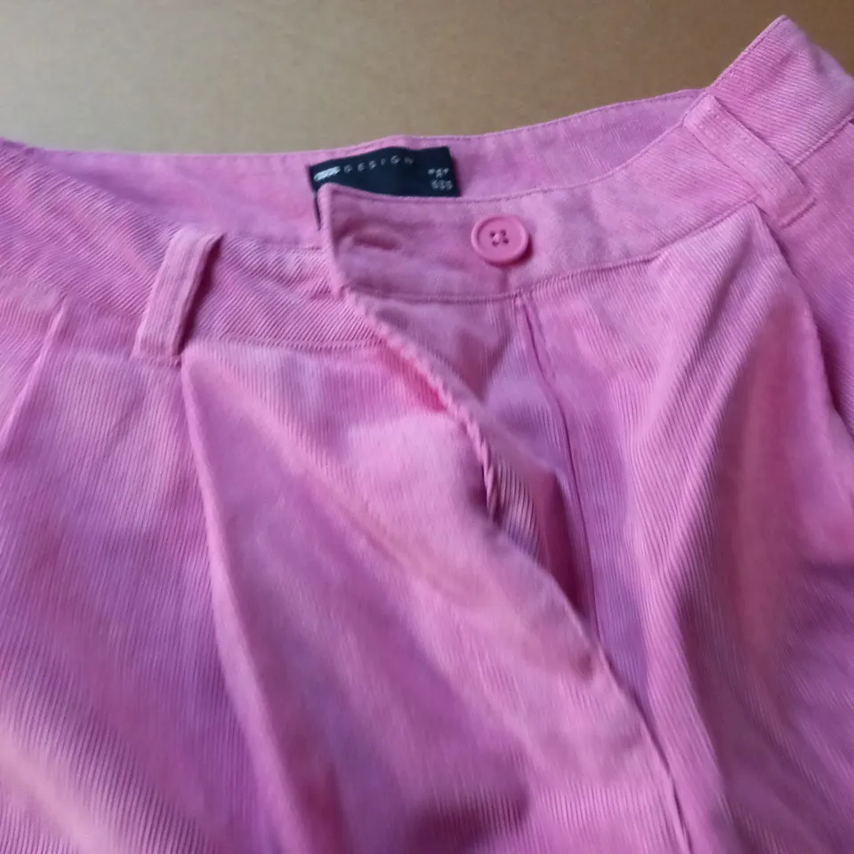 ASOS DESIGN PINK WIDE TROUSERS - UK 8