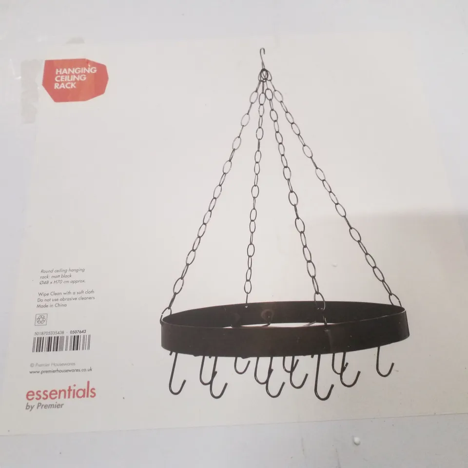 BOXED HANGING CEILING RACK