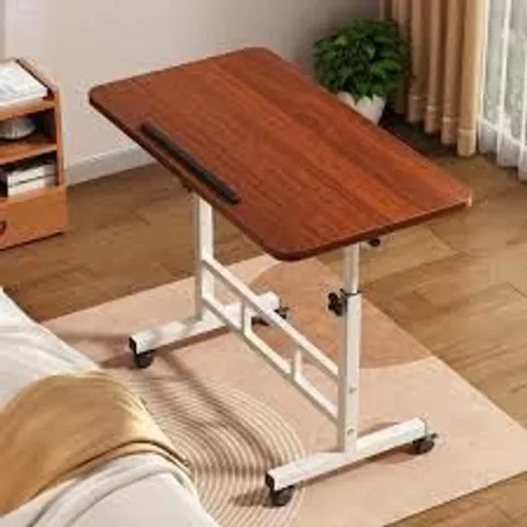 BOXED LIVING AND HOME HEIGHT ADJUSTABLE MOBILE LAPTOP DESK DARK WALNUT