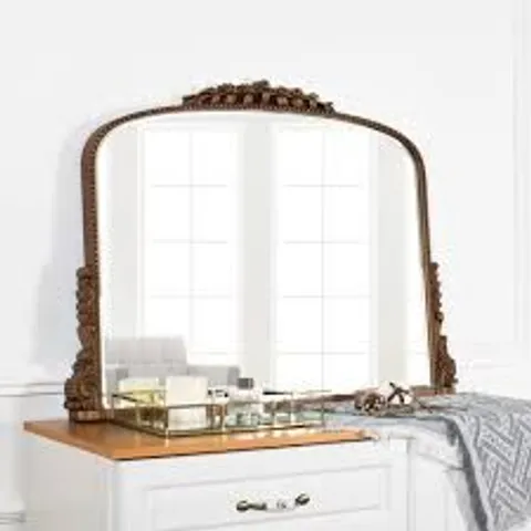 BOXED SHYFOY ANTIQUE DARK-GOLD MIRROR