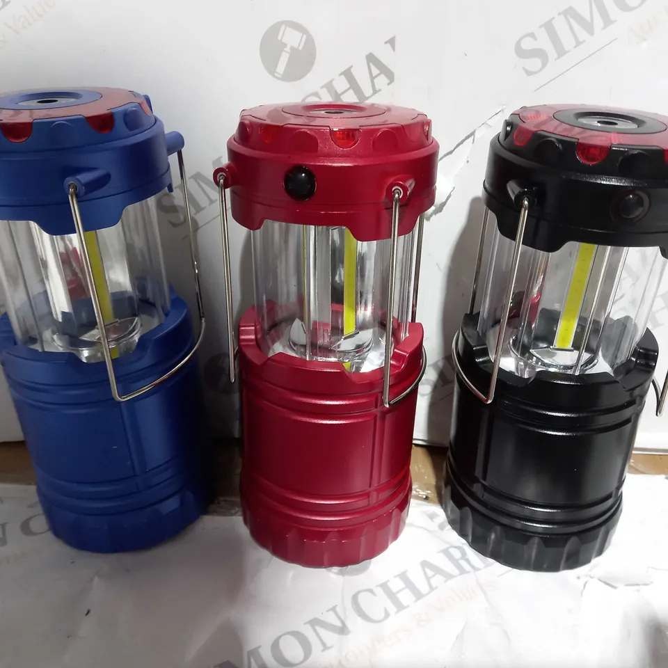 SET OF 3 SMALL ELECTRIC LANTERNS