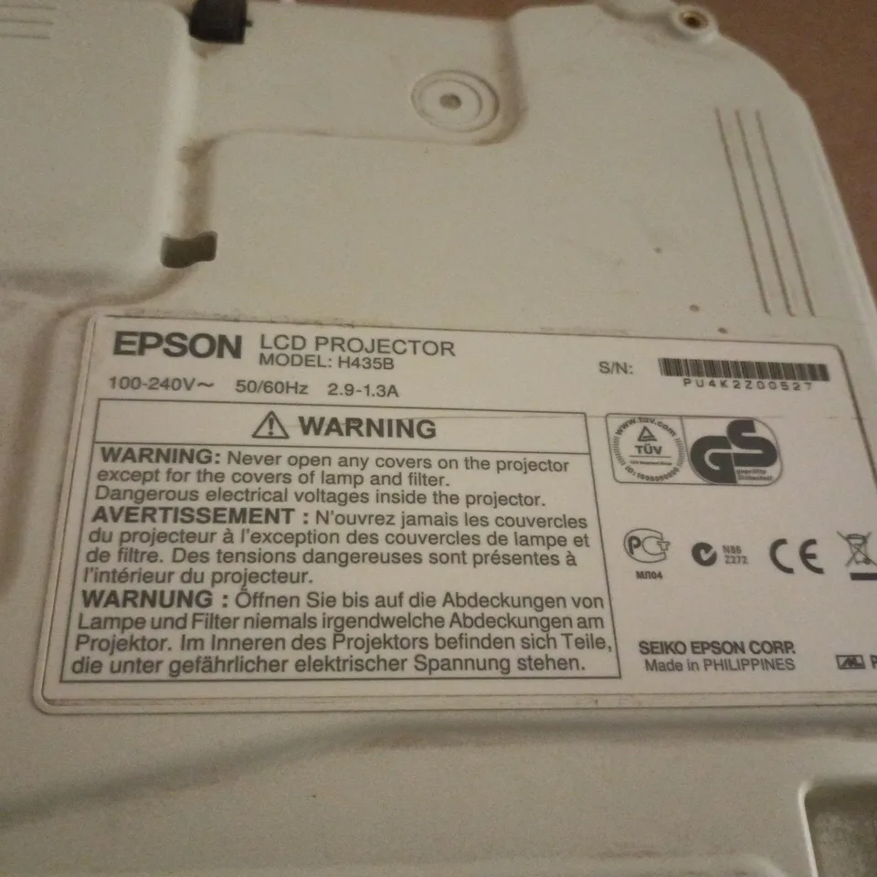 EPSON LCD PROJECTOR EB-X11 (MODEL H435B)