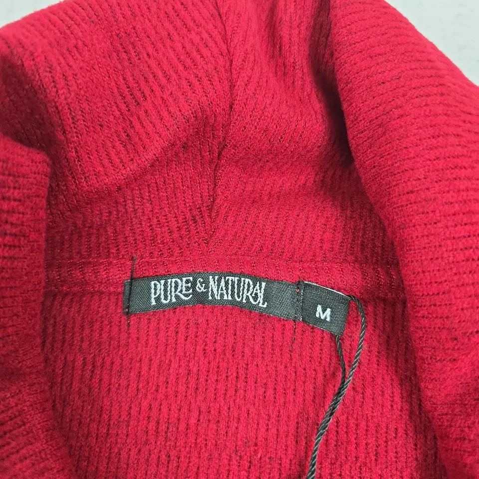 PURE & NATURAL LADIES COWL NECK JUMPER – RED, SIZE M, STYLE NO: VLT05575