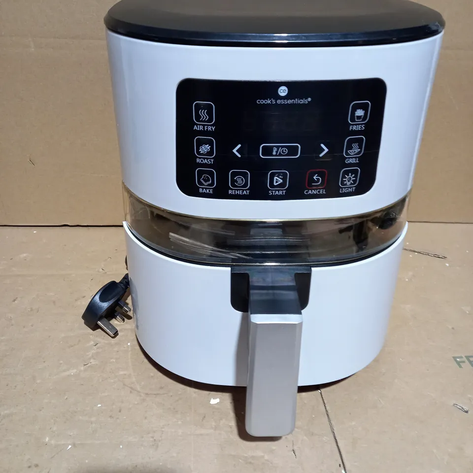 COOK'S ESSENTIALS 4.0L AIR FRYER WITH DIGITAL TOUCHSCREEN & VIEWING SCREEN - COOL GREY