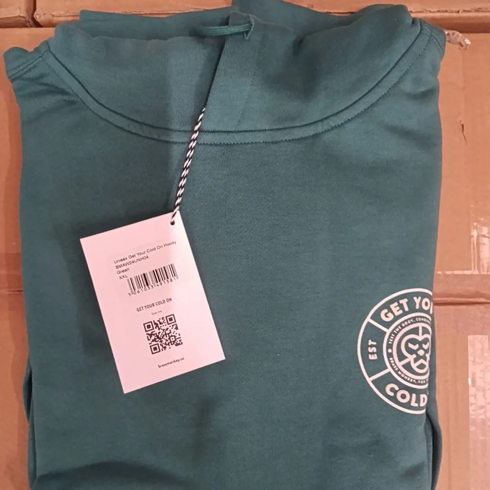 BRAND NEW BRASS MONKEY HOODIES - GREEN XXL APPROXIMATELY 5