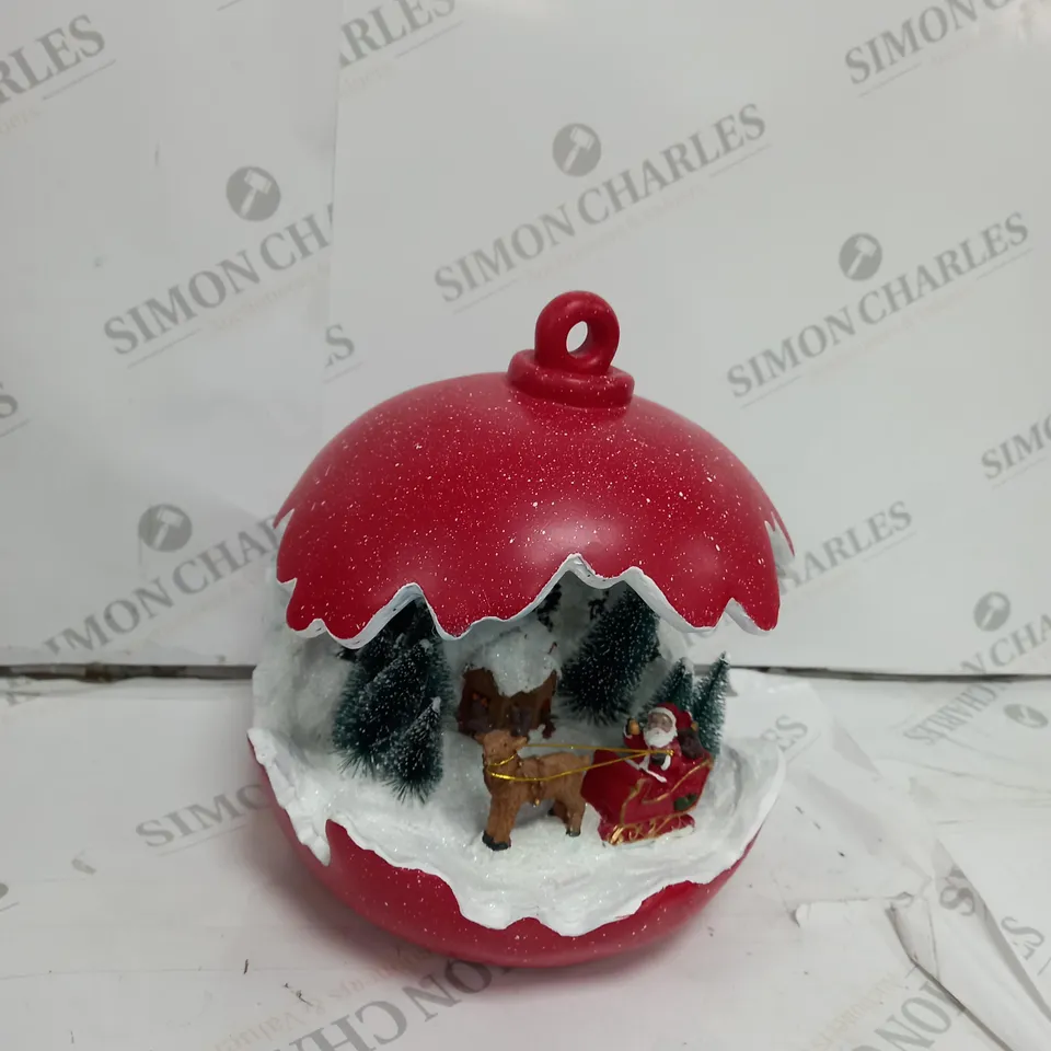 CHRISTMAS SCENE ORNAMENT - SANTA