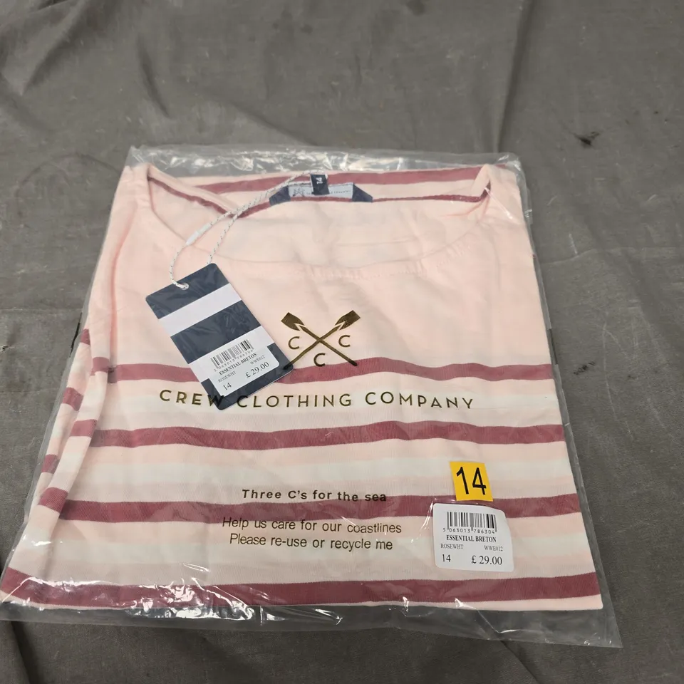CREW CLOTHING COMPANY ESSENTIAL BRETON TOP SIZE 14 
