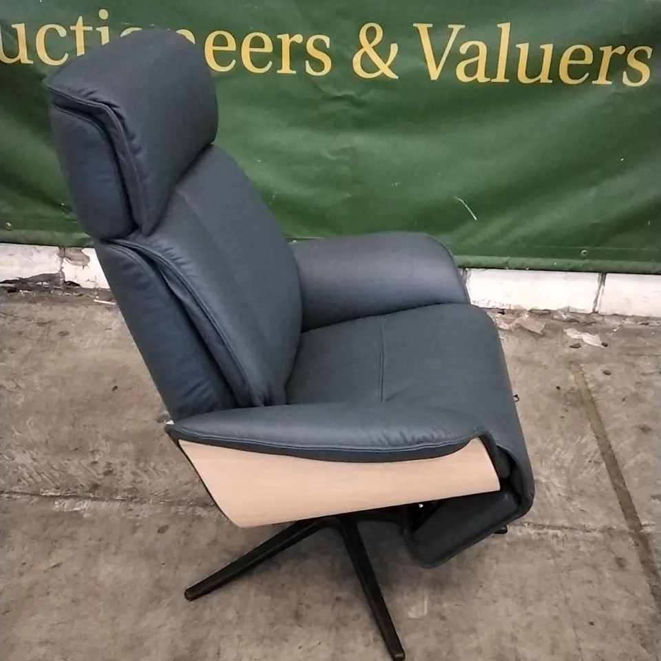 QUALITY BRITISH DESIGNED & MANUFACTURED G PLAN OSLO POWER RECLINER CHAIR CAMBRIDGE NAVY LEATHER