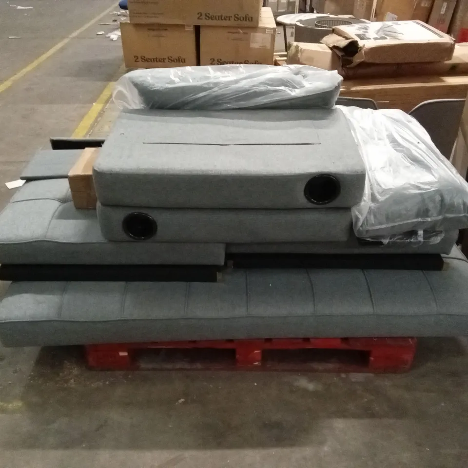 HUDSON 3 SEATER FABRIC UPHOLSTERED PULL-OUT SOFA BED 