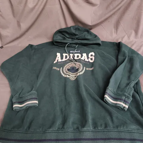 ADIDAS ORIGINALS GREEN HOODIE SIZE 3XL 