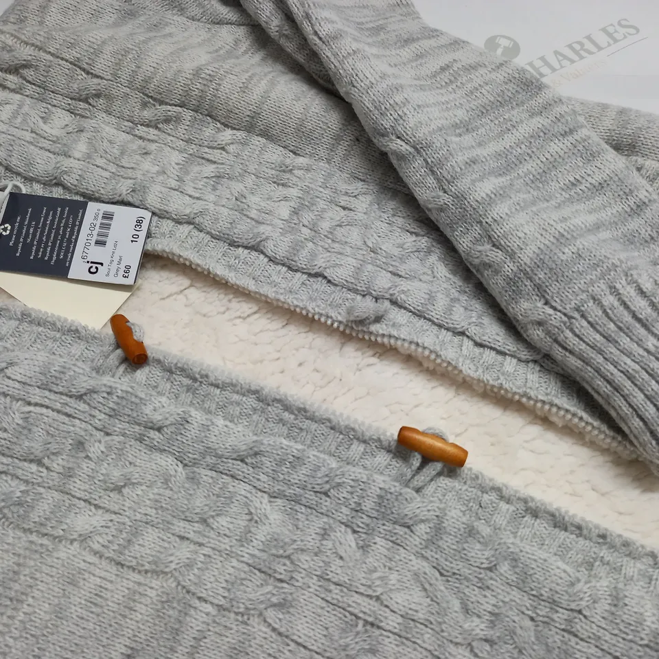 SOULCAL TOG KNIT ZIP THROUGH JACKET IN GREY - 10