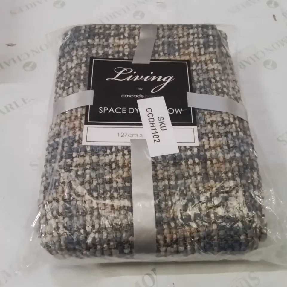 BAGGED LIVING BY CASCADE HOME SPACE DYED THROW 127CM X 152CM
