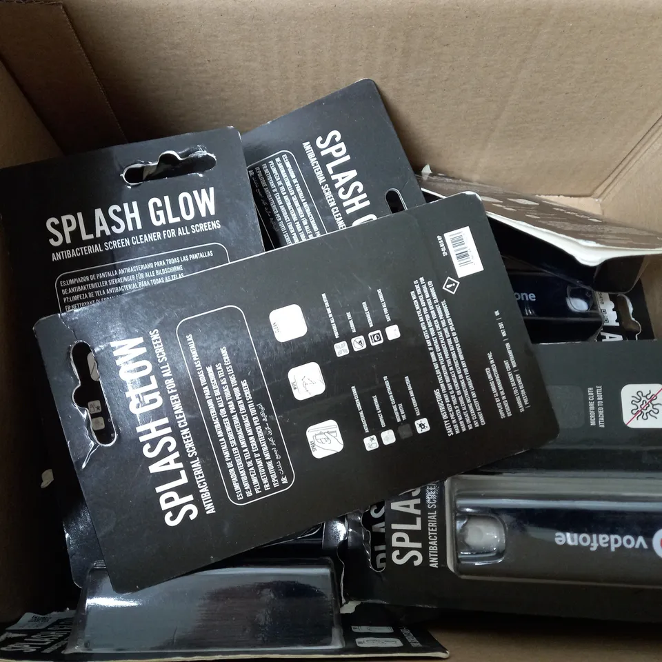 BOX OF APPROX 15 VODAFONE SPLASH GLOW SCREEN CLEANER 