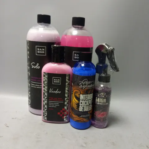 BOX OF ASSORTED CLEANING DETAILS TO INCLUDE SANSOM - INTERIOR COCKPIT DETAILER - AP 3 IN 1