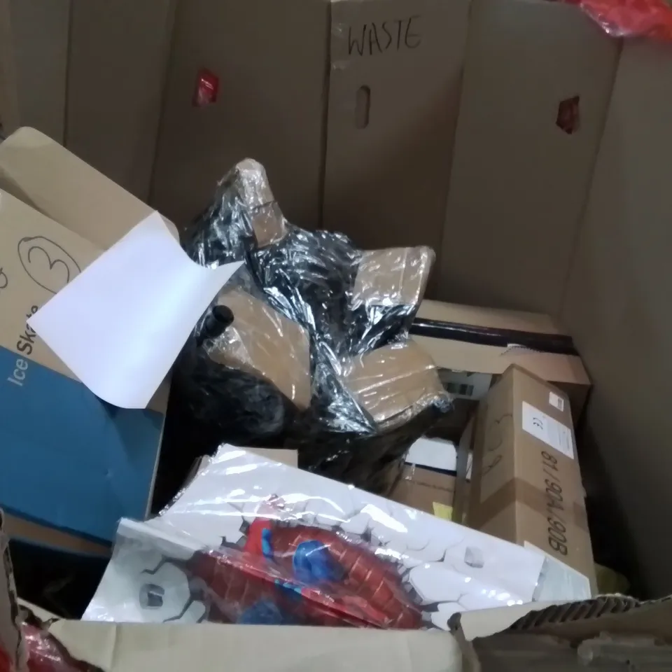 PALLET OF ASSORTED HOUSEHOLD GOODS AND PRODUCTS TO INCLUDE;PRESSURE WASHER,PAPER SHREDDER,LED CEILING LIGHT