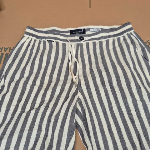 MR MARVIS THE VACAYS STRIPED LINEN TROUSERS – UK 32 (W32), MEDIUM, CATAMARANS