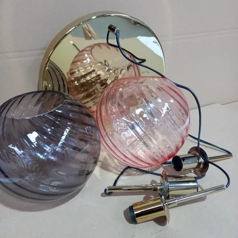 PALM HOUSE 3 LIGHT CLUSTER PENDANT